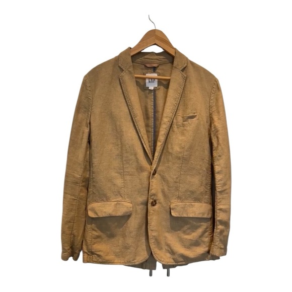 GAP Linen Blend Tan 2 Button Classic 
Lightweight Blazer Women Size XS - Picture 1 of 15